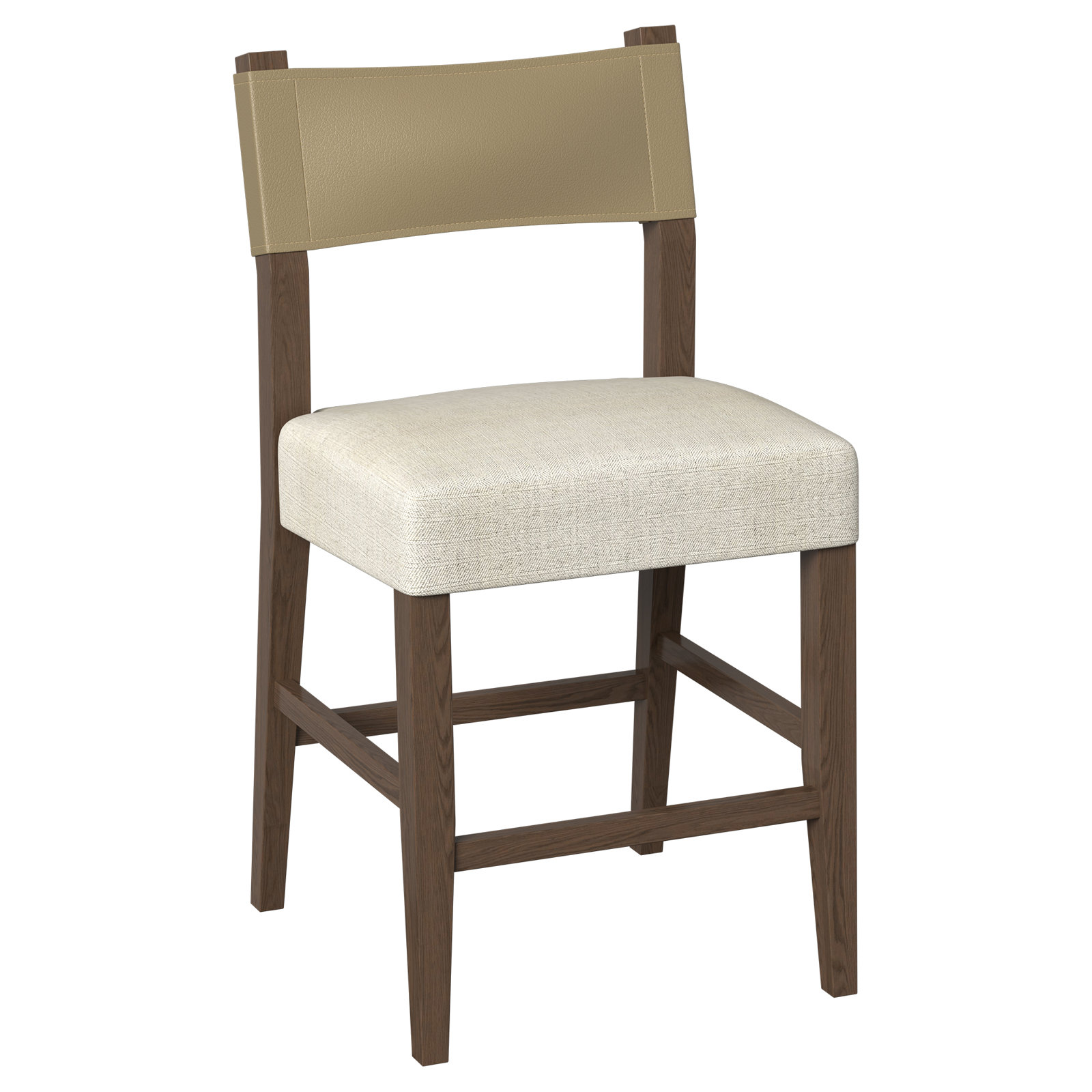 Rustic Bar Stool,Solid Wood Frame
