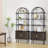 Arched Etagere Bookcase with Cabinet-1031364187