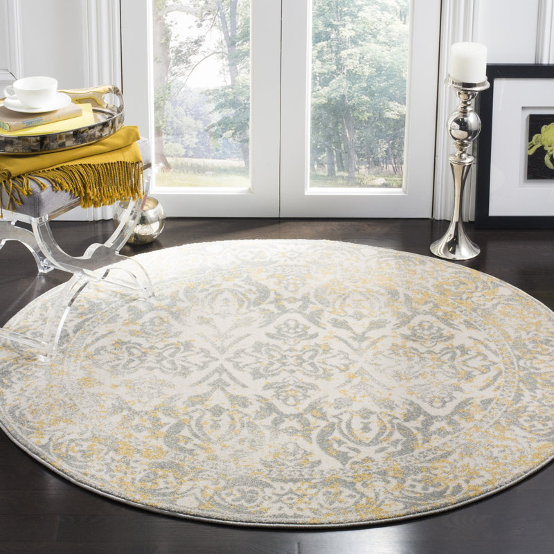 Osakis Performance Damask Rug, Square 5'3"