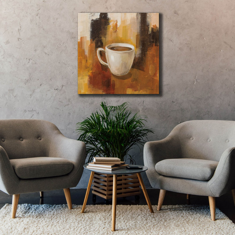  «Abstract Coffee 2» par Silvia Vassileva, art mural sur toile, 37 po x 37 po, H 37 po x l 37 po