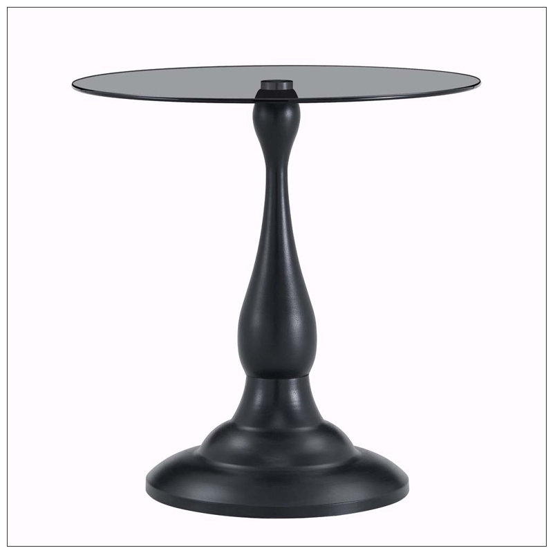 Table de bout ronde 19,6 pouces, Black,Gray
