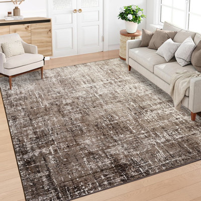 Abstract Machine Printed Area Rug