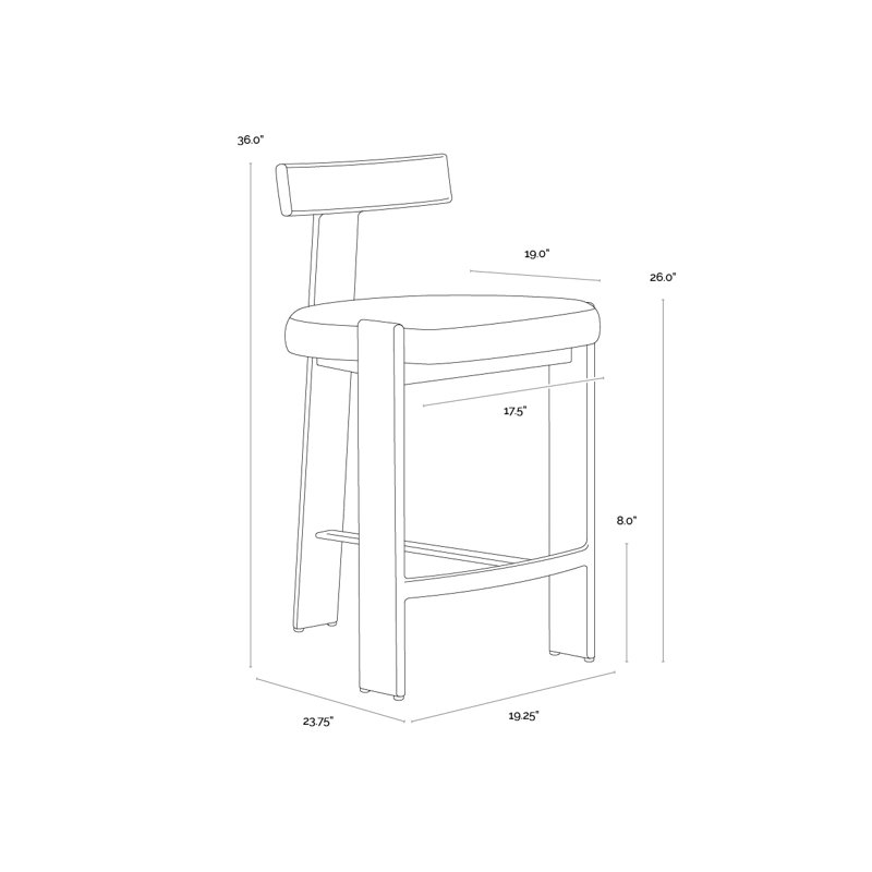 Tabouret de comptoir TITAN - Crème Palazzo