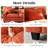 Brazell 120" W U-Shaped Modular Sectional Sofa With Deep Seat, Cloud Couch With Three Ottomans & Removable Cushions-Orange-744345818