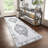 Washable Boho Vintage Distressed Runner Rug, Low Pile Non Slip Foldable Printed Indoor Carpet, Belgian Velvet, Light Gray Tone, 2'x6'-1181343541-1181343544