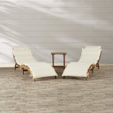 Alois Chaise Lounge Set with Cushion and Table