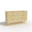 Commode 6 tiroirs cannelée en bois-1563337770