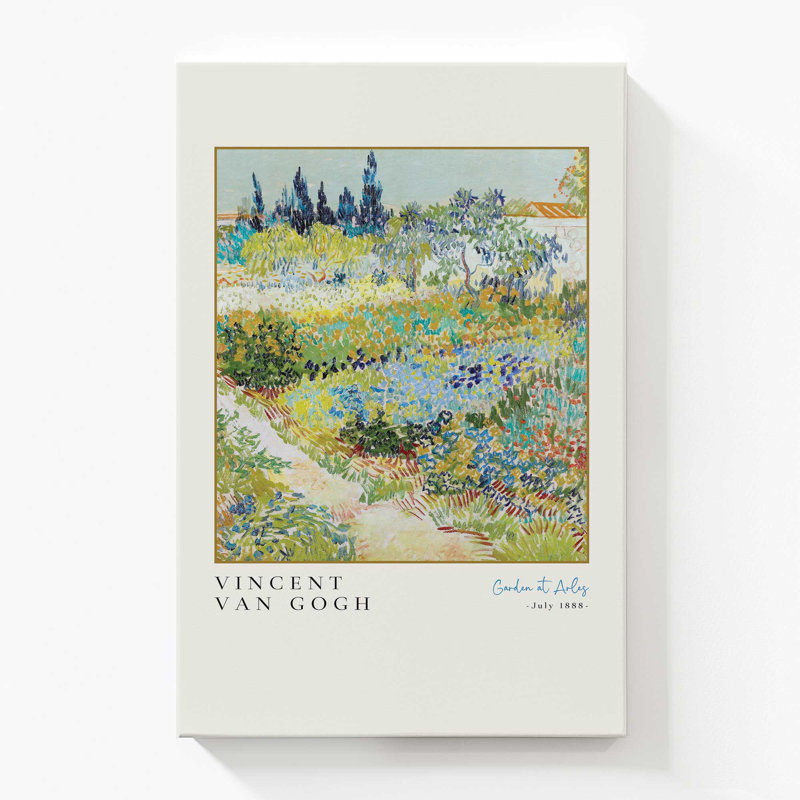 Jardin Van Gogh à Arles, H 54 po x l 36 po x P 1,25 po, Toile tendue
