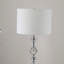 Grande lampe de table en métal 29,5 po "Leona" avec finition chromée et accents de cristal