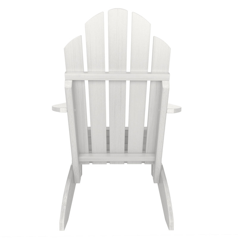 Chaise Adirondack en plastique avec table Anette, blanc