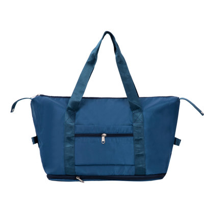 5 pièces de bagage: extensible, PC rigide, verrouillable par le TSA, roues pivotantes doubles 360 ° dignes de confiance, bleu foncé robuste