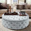 75cm Wide Cylinder No Pattern Footstool Ottoman-1739734234