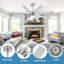 Ventilateur de plafond à DEL intégré à 8 pales Ladanna-804234912-804234916