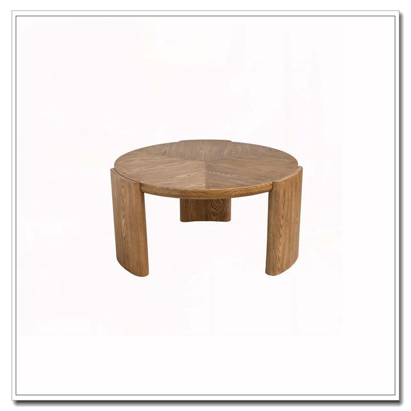 Round Coffee Table with Curved Legs