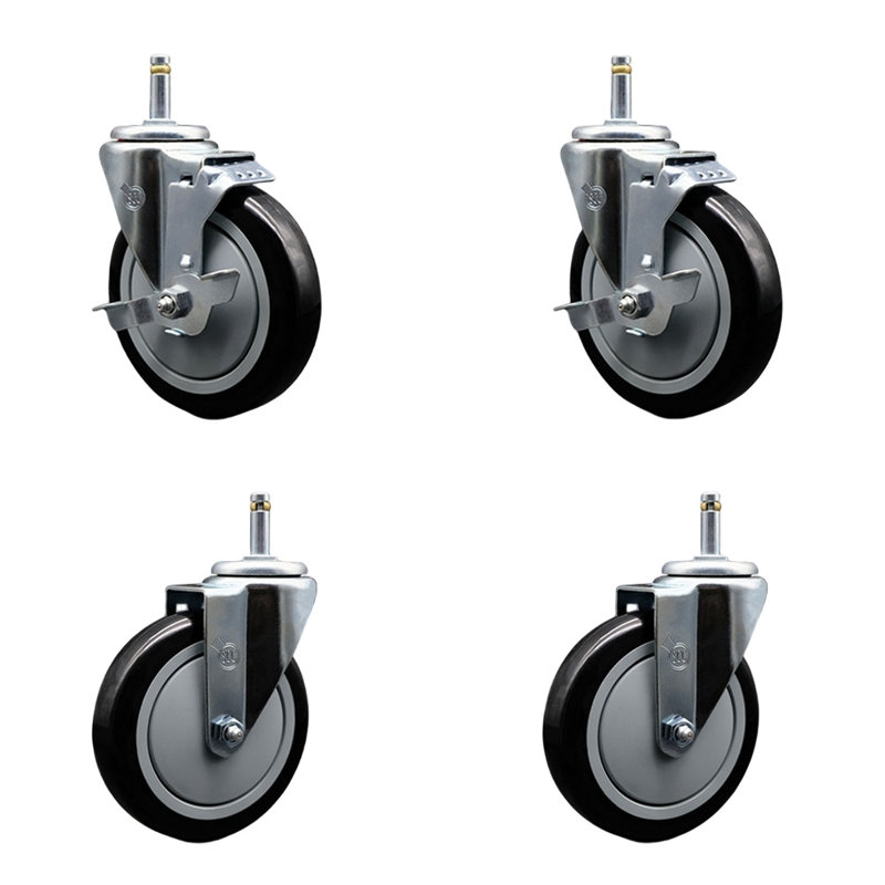 Grip Ring Stem Caster, Black