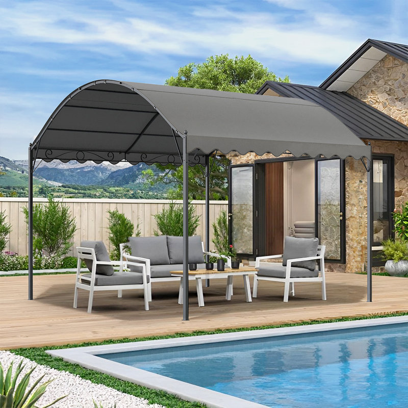 Dakota Fields 300cm W Polyester Cover Retractable Freestanding Awning, 260cm H x 300cm W x 300cm D