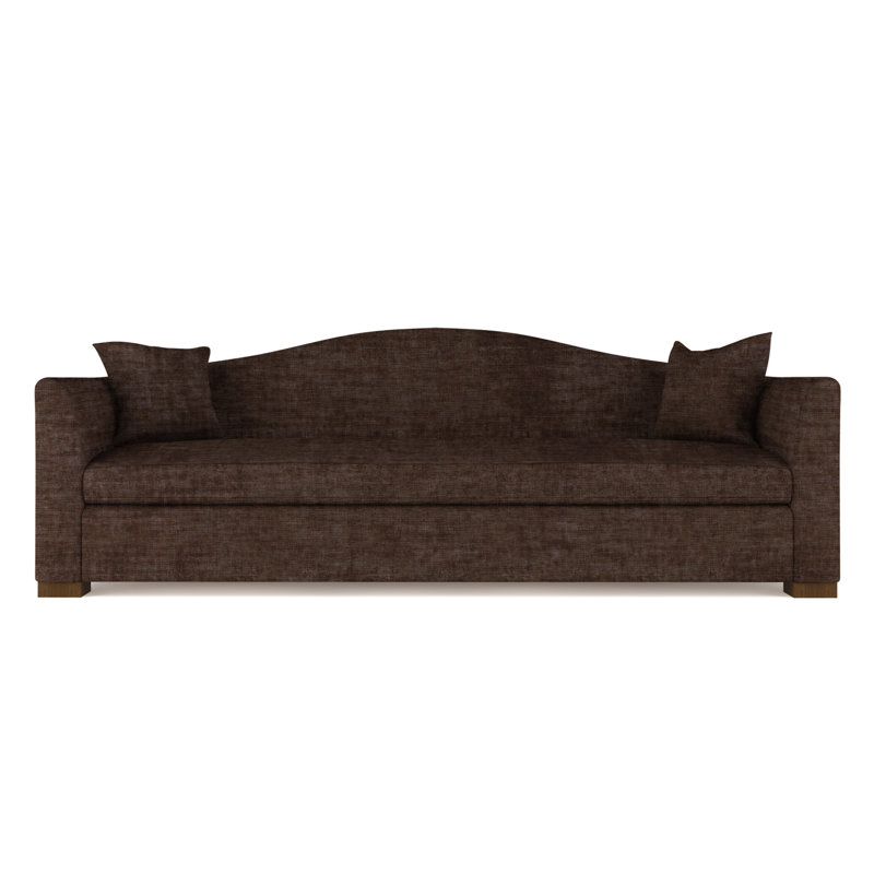 Canapé Horatio, H 33 po x l 108 po x P 36 po, Velours écrasé chocolat, Brun foncé
