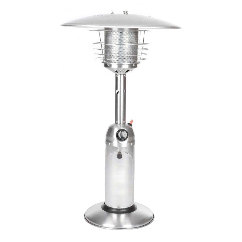 Stainless Steel Tabletop Propane Patio Heater with Auto Shutoff