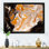 Orange et vagues de marbre noir I - peinture sur toile