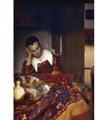 « the femme en veille » par johannes vermeer-print