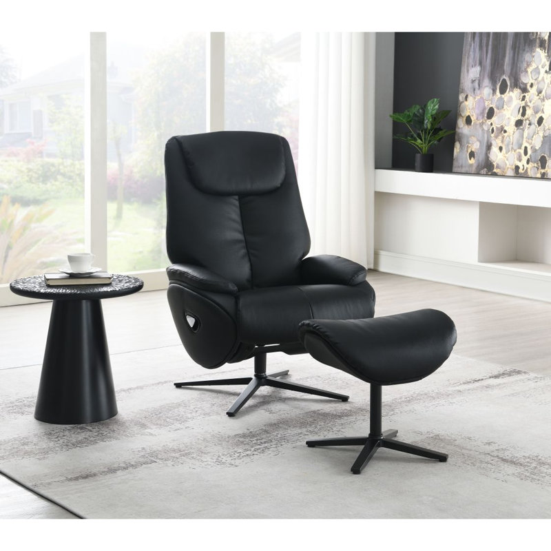 Fauteuil d'appoint pivotant avec repose-pieds Motion