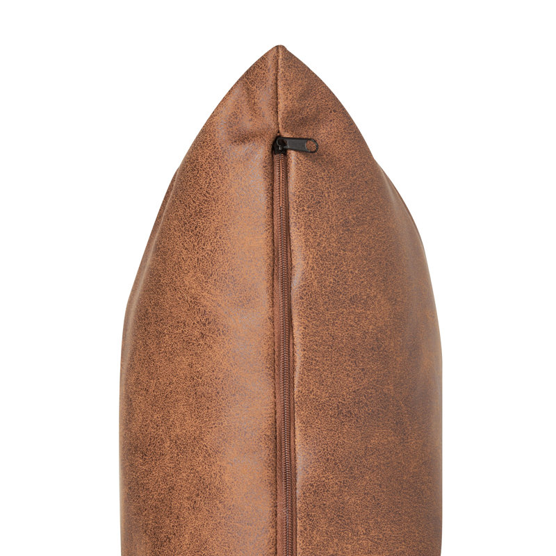 MALMOS Faux Leather Armchair, Brown Faux Leather