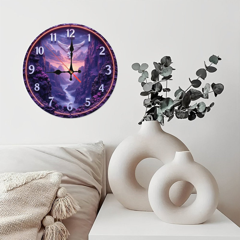 Horloge murale mauve Canyon