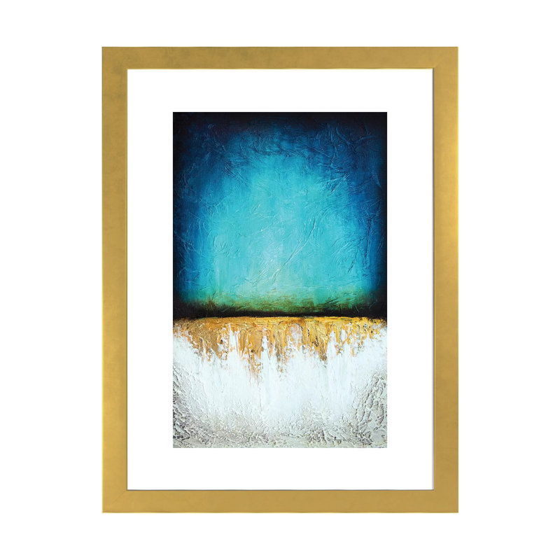 «Frozen Reflection» par Spell rebond Fine Art - impression d'art graphique, Papier encadré doré, H 32 po x l 24 po x P 1 po