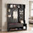 Multi-Purpose Hallway Hall Tree With Removable Linen Cushioned Entryway Bench-462813984