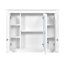 Bathroom Wall Cabinet with Mirror, 4-Shelf Wall-Mounted Medicine Cabinet, White Over-Toilet Storage
