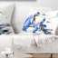 Cheval bleu avec bride - coussin imprimé animal
