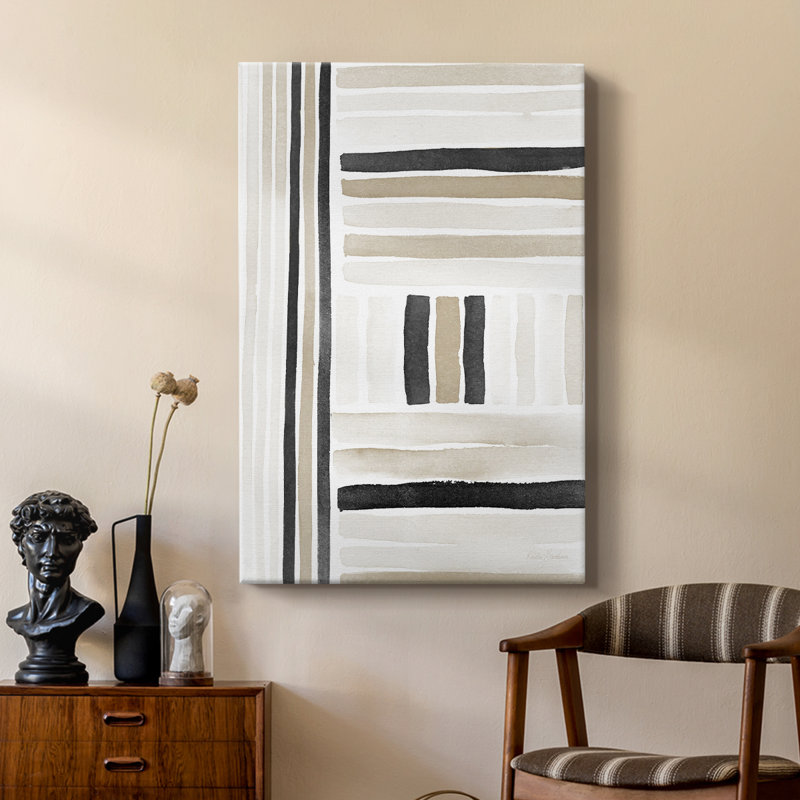 Neutral Lines II -Custom Wrapped Gallery Cavas