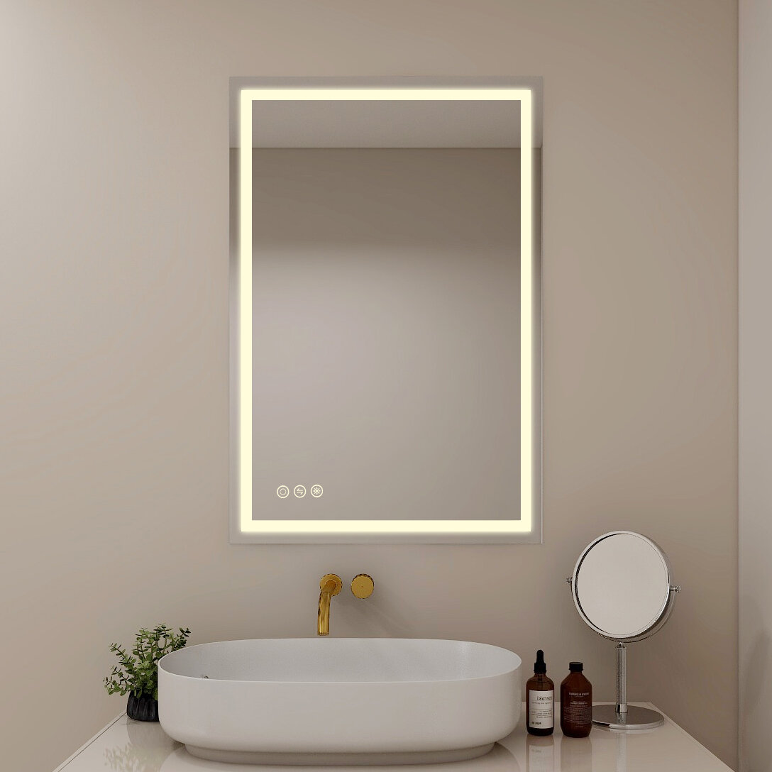 Latitude Run® Flat LED Wall Mirror & Reviews | Wayfair