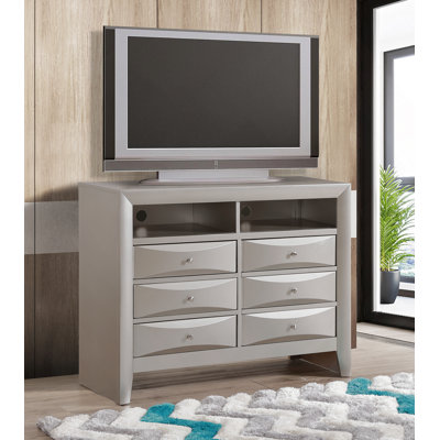 Modern And Functional Media Chest With High - Quality Materials, Ideal For Organizing And Beautifying Your Home Entertainment Area.