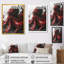 «Red Grey Kraken Mythical Creature III - Décoration murale créatures mythiques-106127298-106127299