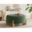 32" Round Tufted Ottoman with Solid Wood Legs-1090407911