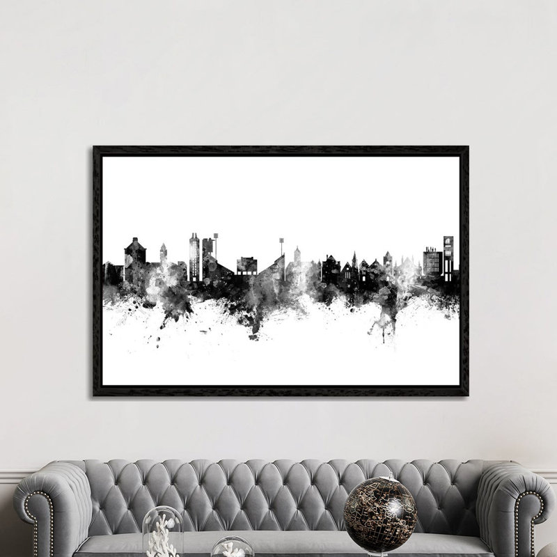 Lawrence Kansas Skyline by Michael Tompsett - 1 Piece Wall Art on Canvas, 101.6cm H x 152.4cm W x 3.81cm D