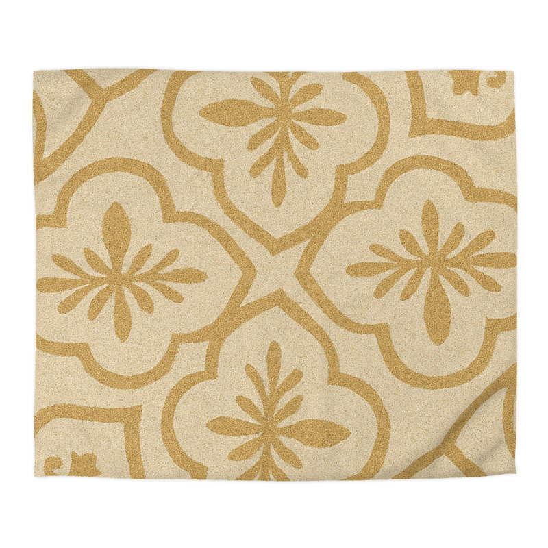 Microfiber Duvet Cover Boho Style, Design 35, Cream, King Duvet Cover