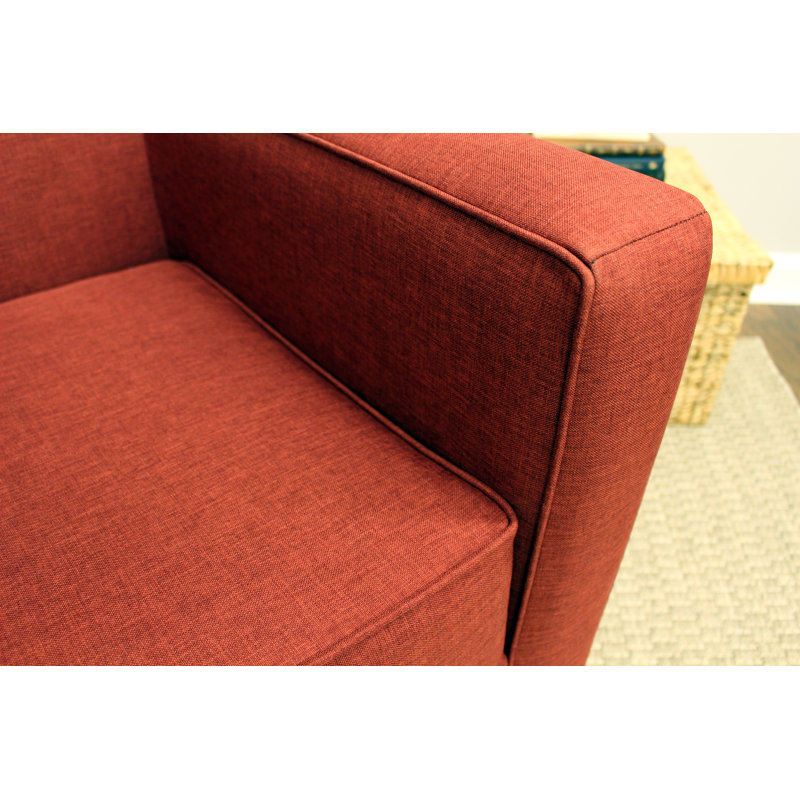 Upholstered Armchair, Jitterbug Picante Performance Basketweave