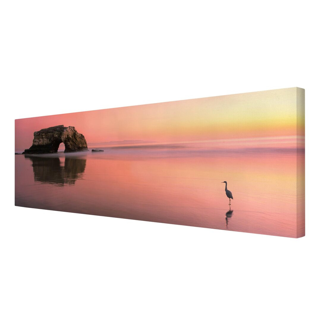 Leinwandbild Naturbrücke bei Sonnenuntergang