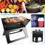 Barbecue portatif au charbon de bois, mini barbecue pliable pour le camping, la saison d'avant-match et les pique-niques, barbecue de table de 170 pieds carrés avec poignée de transport