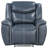 Brier Blue Upholstered Padded Arm Recliner Chair