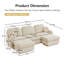 Canapé 105 po à 3 places avec 2 repose-pieds 105 po Chenille Cloud-1291458328-1291458330