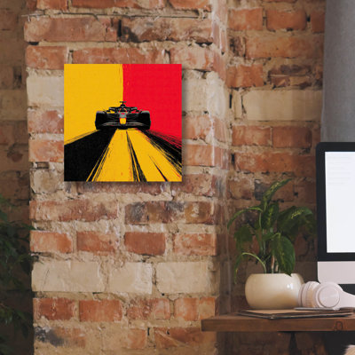  'Racing In Belgium' by Rich Monet Canvas Wall Art, 12" x 12"