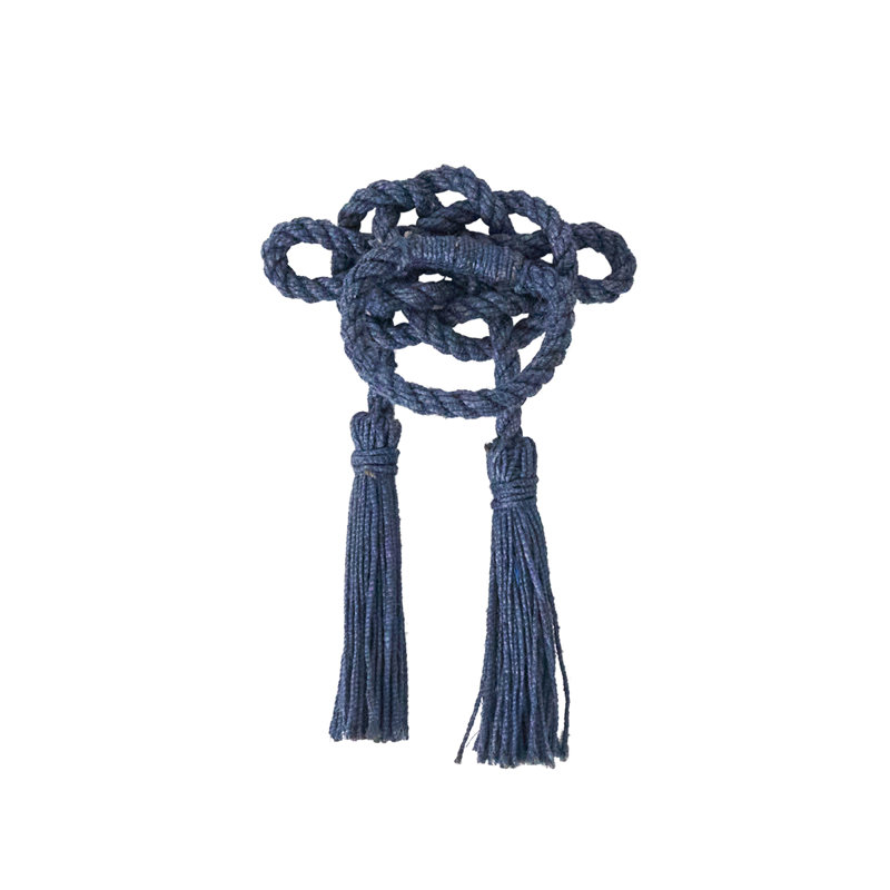 Set of 4 Mystic Knot Napkin Rings, Navy