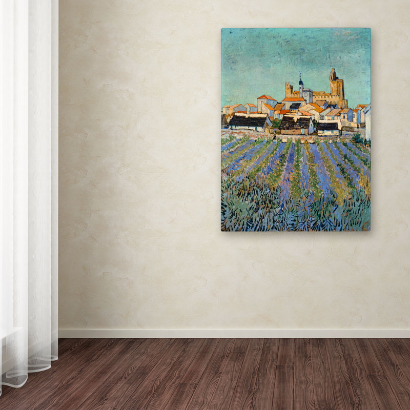 " Wrapped Canvas Wall Art - Vincent Van Gogh 'Saintes Maries' Wall Art For Living Room, Bedroom, Or Office Décor - 18x24 " by Vincent Van Gogh