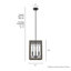 Luminaire suspendu carré à 4 lumières Chevron-74777690-91299787
