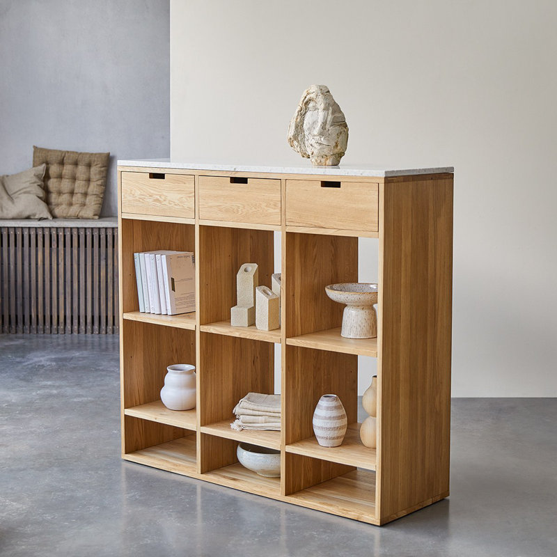 Miho Solid Wood Bookcase