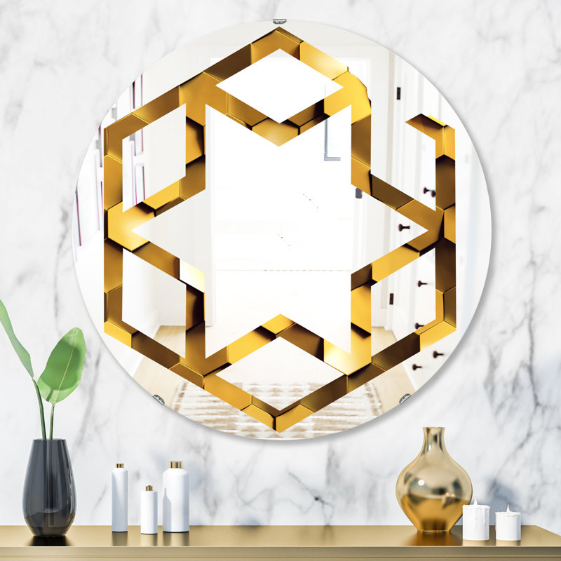 Miroir mural Hexagon Star, H 31,5 po x l po