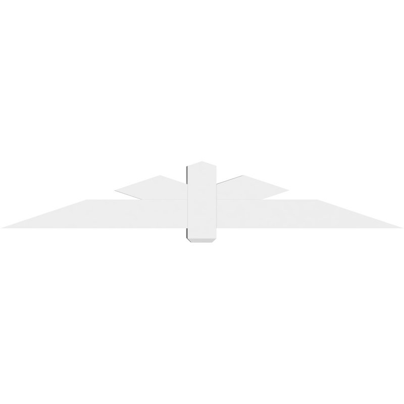 Support de pignon en PVC de qualité architecturale Kennewick, H 14 po x l 84 po (pas 4/12), P 6 po x F 6 po